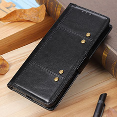 Leather Case Stands Flip Cover Holder M04L for Xiaomi Redmi Note 8 (2021) Black