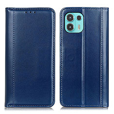 Leather Case Stands Flip Cover Holder M05L for Motorola Moto Edge 20 Lite 5G Blue