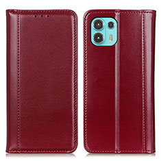 Leather Case Stands Flip Cover Holder M05L for Motorola Moto Edge 20 Lite 5G Red