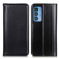 Leather Case Stands Flip Cover Holder M05L for Motorola Moto Edge 20 Pro 5G Black