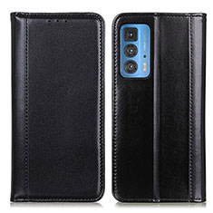 Leather Case Stands Flip Cover Holder M05L for Motorola Moto Edge S Pro 5G Black