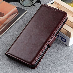 Leather Case Stands Flip Cover Holder M05L for Motorola Moto Edge X30 5G Brown