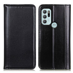 Leather Case Stands Flip Cover Holder M05L for Motorola Moto G60s Black