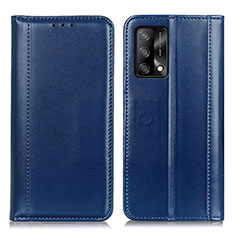 Leather Case Stands Flip Cover Holder M05L for Oppo A95 4G Blue