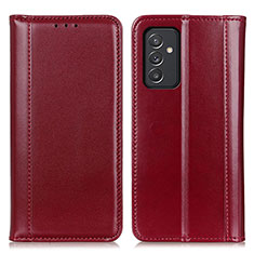 Leather Case Stands Flip Cover Holder M05L for Samsung Galaxy A05s Red