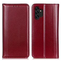 Leather Case Stands Flip Cover Holder M05L for Samsung Galaxy A13 5G Red