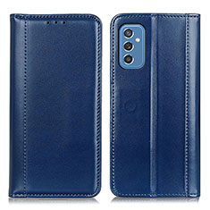 Leather Case Stands Flip Cover Holder M05L for Samsung Galaxy M52 5G Blue