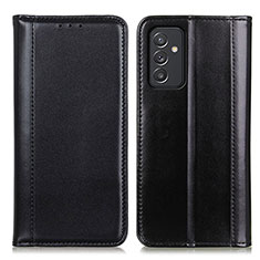 Leather Case Stands Flip Cover Holder M05L for Samsung Galaxy Quantum2 5G Black