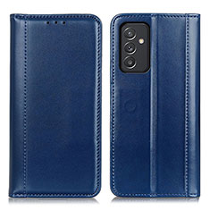 Leather Case Stands Flip Cover Holder M05L for Samsung Galaxy Quantum2 5G Blue