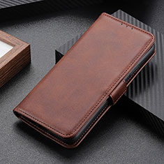 Leather Case Stands Flip Cover Holder M06L for Motorola Moto G200 5G Brown