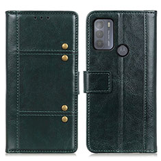 Leather Case Stands Flip Cover Holder M06L for Motorola Moto G50 Green