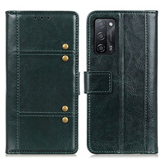 Leather Case Stands Flip Cover Holder M06L for Oppo A53s 5G Green