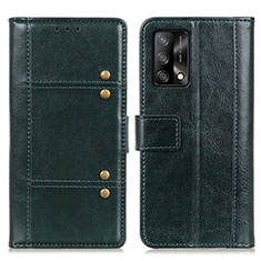 Leather Case Stands Flip Cover Holder M06L for Oppo A95 4G Green