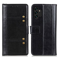 Leather Case Stands Flip Cover Holder M06L for Samsung Galaxy A04s Black