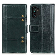 Leather Case Stands Flip Cover Holder M06L for Samsung Galaxy A04s Green