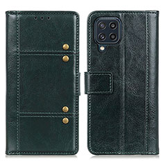 Leather Case Stands Flip Cover Holder M06L for Samsung Galaxy M32 4G Green