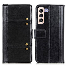 Leather Case Stands Flip Cover Holder M06L for Samsung Galaxy S21 Plus 5G Black