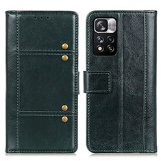 Leather Case Stands Flip Cover Holder M06L for Xiaomi Redmi Note 11 Pro+ Plus 5G Green