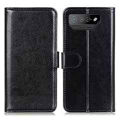 Leather Case Stands Flip Cover Holder M07L for Asus ROG Phone 7 Pro Black