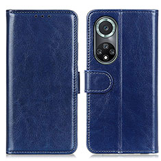 Leather Case Stands Flip Cover Holder M07L for Huawei Nova 9 Pro Blue