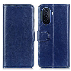 Leather Case Stands Flip Cover Holder M07L for Huawei Nova Y70 Blue
