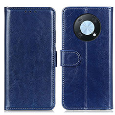 Leather Case Stands Flip Cover Holder M07L for Huawei Nova Y90 Blue