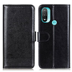 Leather Case Stands Flip Cover Holder M07L for Motorola Moto E20 Black