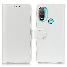 Leather Case Stands Flip Cover Holder M07L for Motorola Moto E20 White
