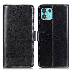 Leather Case Stands Flip Cover Holder M07L for Motorola Moto Edge 20 Lite 5G Black