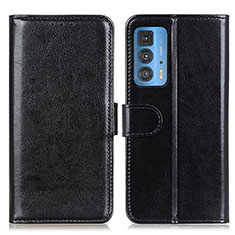 Leather Case Stands Flip Cover Holder M07L for Motorola Moto Edge 20 Pro 5G Black