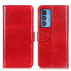 Leather Case Stands Flip Cover Holder M07L for Motorola Moto Edge S Pro 5G Red