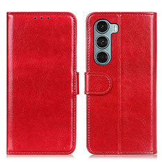 Leather Case Stands Flip Cover Holder M07L for Motorola Moto Edge S30 5G Red