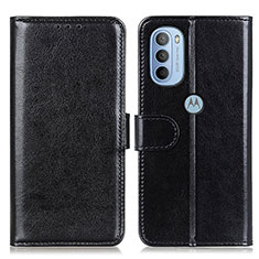 Leather Case Stands Flip Cover Holder M07L for Motorola Moto G31 Black