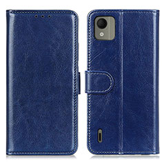 Leather Case Stands Flip Cover Holder M07L for Nokia C110 Blue