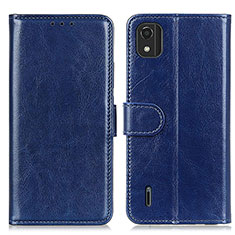Leather Case Stands Flip Cover Holder M07L for Nokia C2 2nd Edition Blue