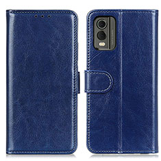 Leather Case Stands Flip Cover Holder M07L for Nokia C210 Blue