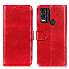 Leather Case Stands Flip Cover Holder M07L for Nokia C22 Red