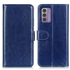 Leather Case Stands Flip Cover Holder M07L for Nokia G42 5G Blue