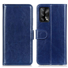 Leather Case Stands Flip Cover Holder M07L for Oppo A95 4G Blue