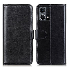 Leather Case Stands Flip Cover Holder M07L for Oppo F21s Pro 4G Black
