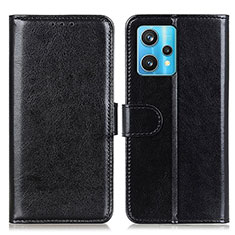 Leather Case Stands Flip Cover Holder M07L for Realme 9 5G Black