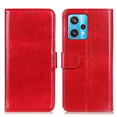 Leather Case Stands Flip Cover Holder M07L for Realme 9 5G Red