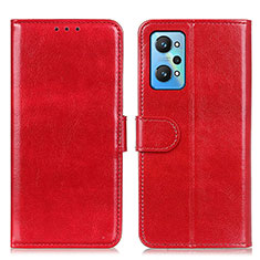 Leather Case Stands Flip Cover Holder M07L for Realme GT Neo 3T 5G Red