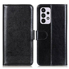 Leather Case Stands Flip Cover Holder M07L for Samsung Galaxy A33 5G Black