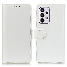 Leather Case Stands Flip Cover Holder M07L for Samsung Galaxy A33 5G White
