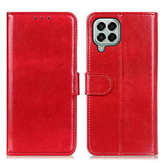 Leather Case Stands Flip Cover Holder M07L for Samsung Galaxy M33 5G Red
