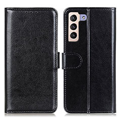 Leather Case Stands Flip Cover Holder M07L for Samsung Galaxy S21 Plus 5G Black