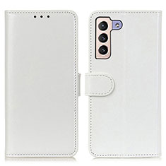 Leather Case Stands Flip Cover Holder M07L for Samsung Galaxy S21 Plus 5G White