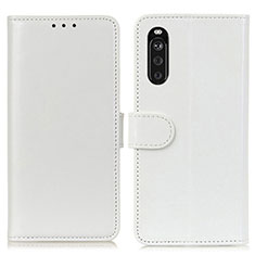 Leather Case Stands Flip Cover Holder M07L for Sony Xperia 10 III SO-52B White