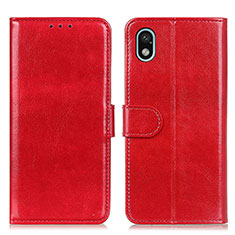 Leather Case Stands Flip Cover Holder M07L for Sony Xperia Ace III Red